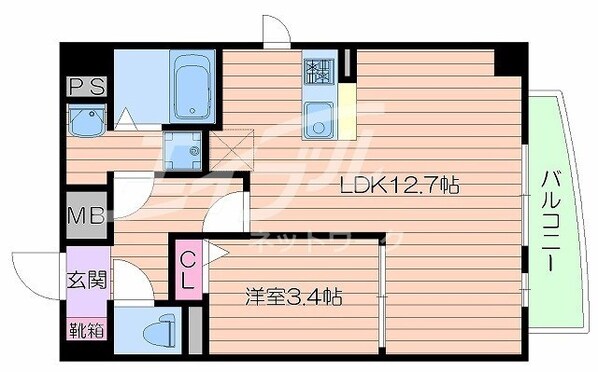 プランドール江戸堀の物件間取画像